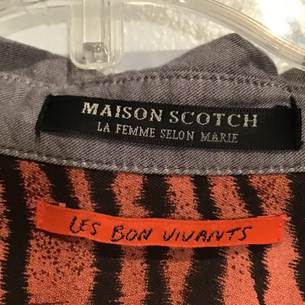 Maison Scotch La Femme Selon Marie Button Down Shirt Size 1 - Picture 11 of 13